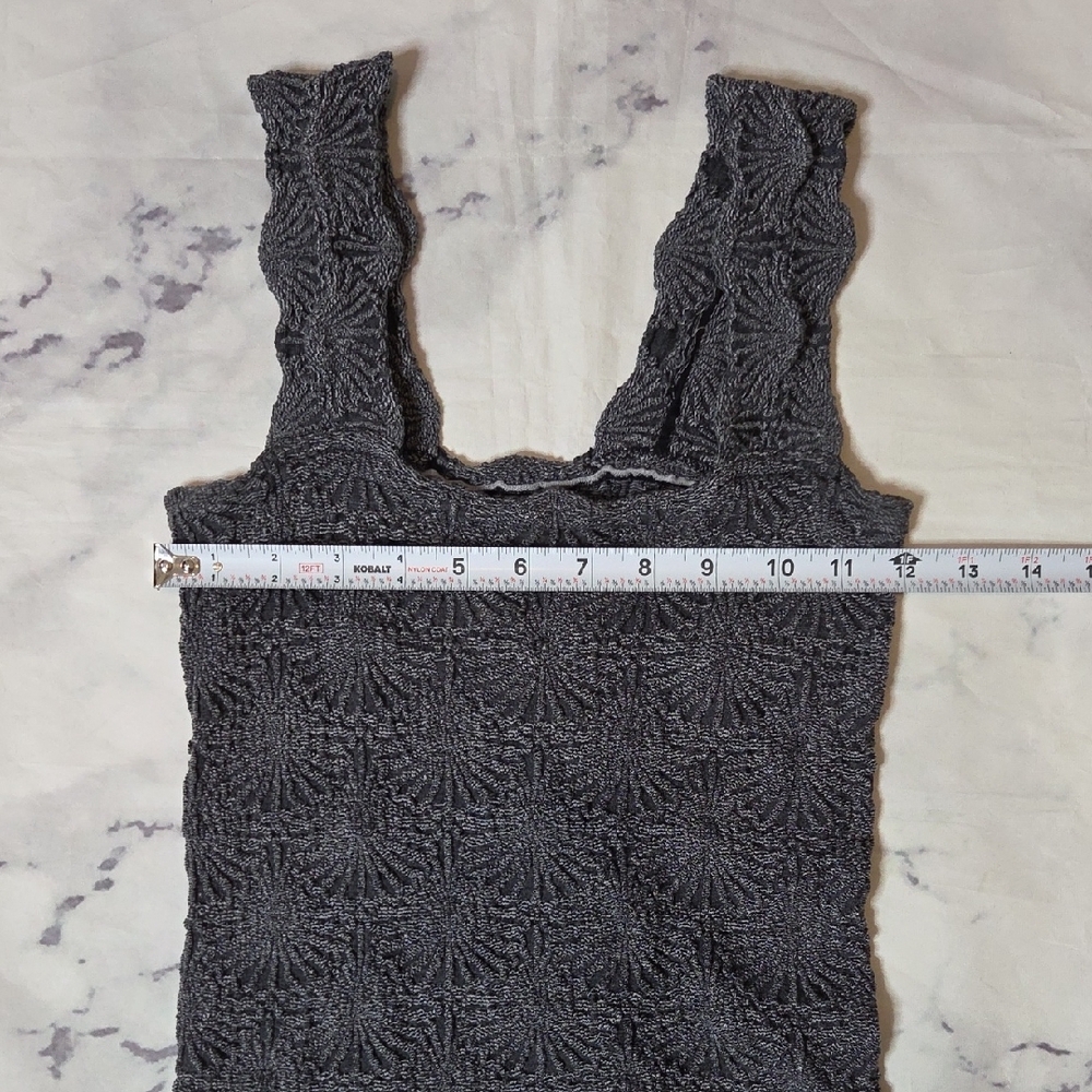 Intimately By Free People Love Letter Textured Gray Cami - Picture 4 of 4
